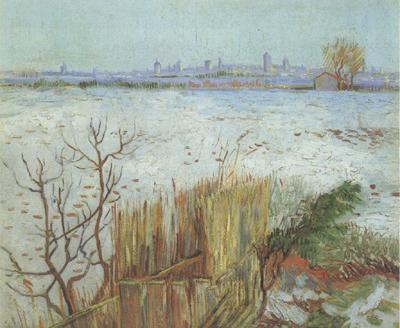 Vincent Van Gogh Snowy Landscape with Arles in the Background (nn04) Germany oil painting art